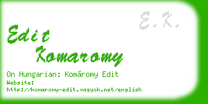 edit komaromy business card