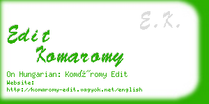 edit komaromy business card